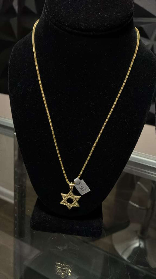 Gold Chain Estrella de David 10K