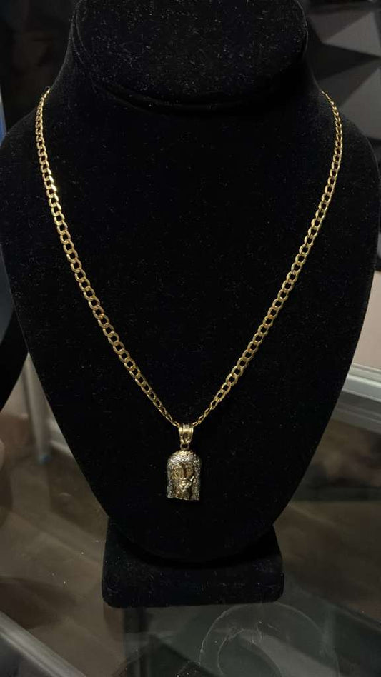 Chain cara Cristo frente 10K