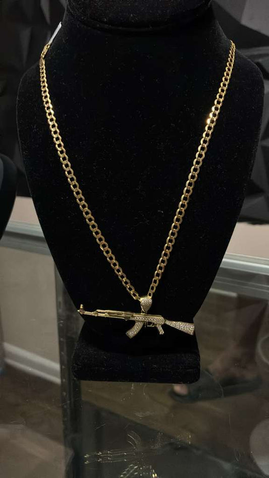 AK 47 Gold Chain 10K